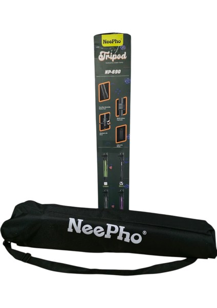 Neepho NTP-690 Kalın Bacaklı Alüminyum Tripod | 170 cm Yükseklik | Telefon ve Fotoğraf Makinesi Uyumlu | Taşıma Çantalı Profesyonel 3 Ayak fırsatları