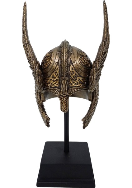 Iskandinav Mitolojisi Valkyrie Miğferi Biblo ve Ayaklı Sergileme Standı Dekoratif Obje
