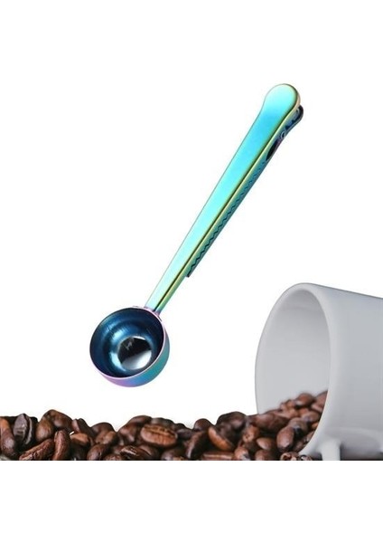 Buffer® Mandallı Kahve Ölçü Kaşığı Renkli Çok Fonksiyonlu Paslanmaz Çelik Kaşık