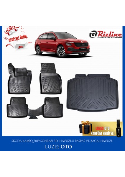 Skoda Kamiq 3D Havuzlu Paspas ve Bagaj Havuzu 2025