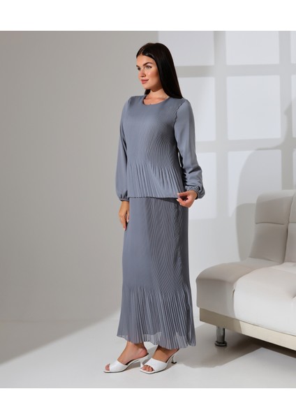 Etek Görünümlü Uzun Pili Elbise fiyatları