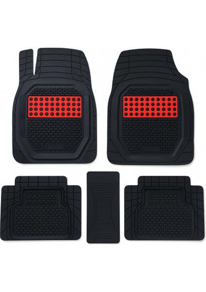 Volkswagen Scirocco 2011 Uyumlu Havuzlu Ünıversal Pro Lıne Oto Paspas Siyah - Kırmızı indirimleri