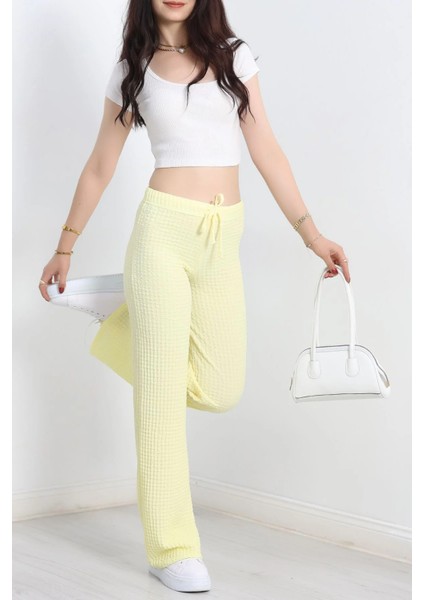 Baffle Salaş Pantolon Ilikli Bağcıklı Sarı fırsatları