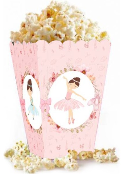 Pembe Balerin Temalı 8'li Mısır Kutusu