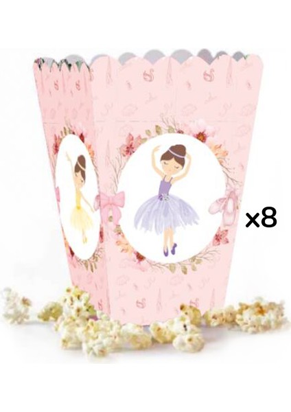 Pembe Balerin Temalı 8'li Mısır Kutusu fiyatları