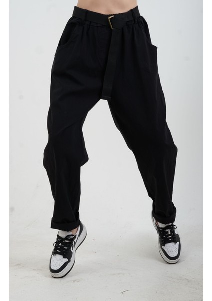 Siyah Kemerli Likralı Pantolon fiyatları