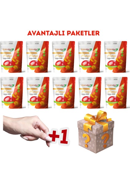 Freeze Dried Mango Dilimleri 10'lu Paket