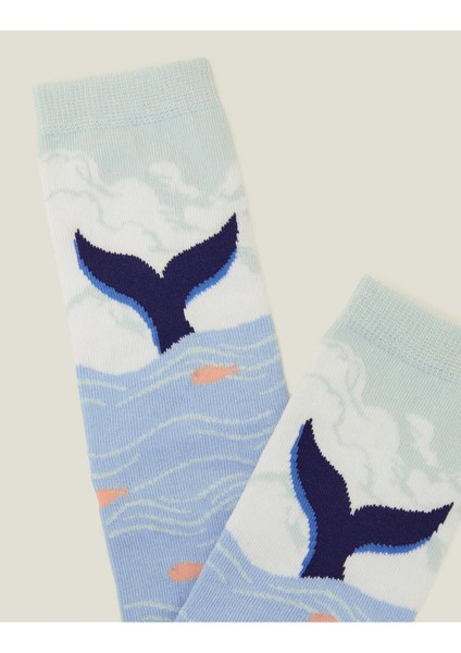 Lola Whale Sock Blue
