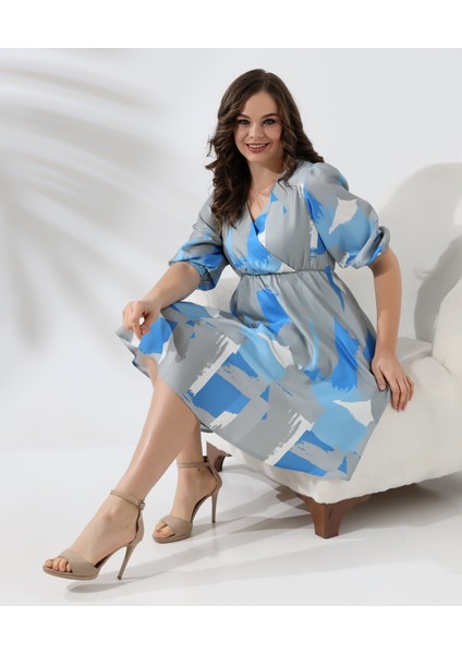 V Yaka Yarım Kol Kısa Elbise indirimleri