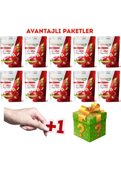 Freeze Dried Elma Dilimleri 10'lu Paket