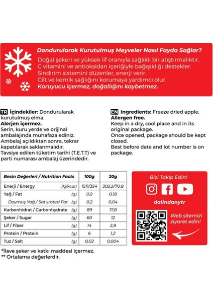 Freeze Dried Elma Dilimleri 10'lu Paket modelleri