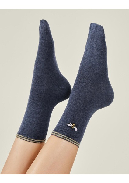 Bee Emb Sock Navy modelleri