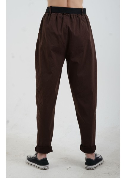 Kahve Kemerli Likralı Pantolon indirimleri