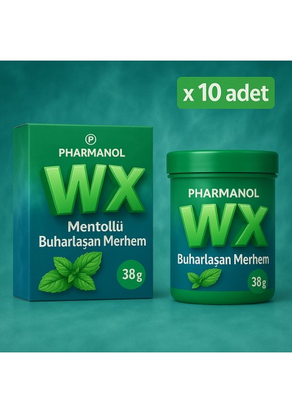 Buharlaşan Mentollü ve Okaliptus Krem Wx Viks 38GRAM x 10ADET