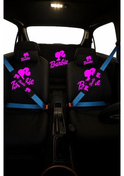 Barb 8 Parça Oto Koltuk Kılıf Seti Servis Kılıfı (Ön + Arka Set, 2 Boyun Yastığı, 2 Kemer Kılıfı)