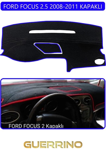 Ford Focus 2,5 (2008-2011) Kapaklıtorpido Koruma Halısı Mavi Kenar