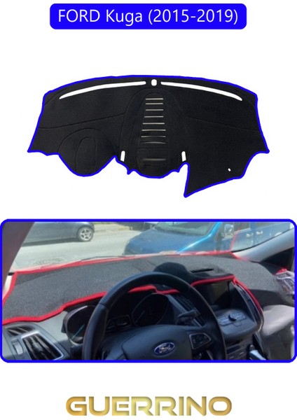 Ford Kuga (2015-2019)TORPİDO Koruma Halısı Mavi Kenar