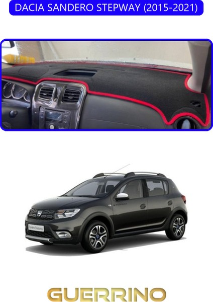 Dacıa Sandero Stepway 2015-2021TORPİDO Koruma Halısı Mavi Kenar