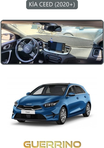Kia Ceed 2020+TORPİDO Koruma Halısı Gri Kenar