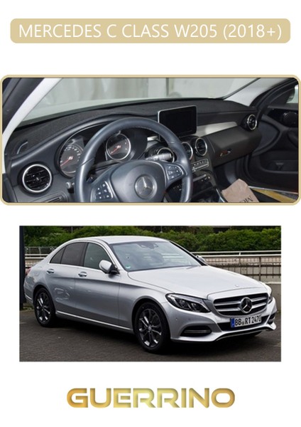 Mercedes C Class W205 2018+TORPİDO Koruma Halısı Bej Kenar