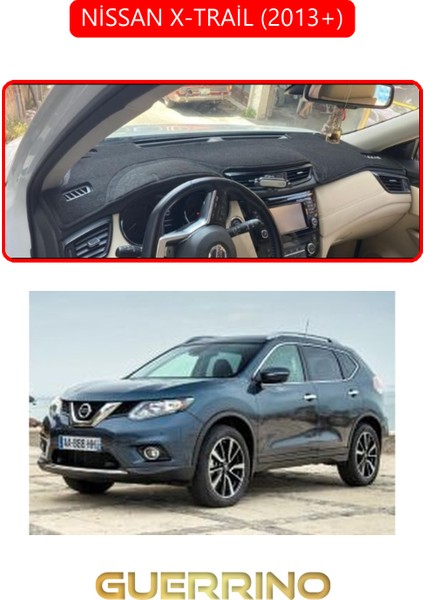 Nissan X-Trail 2013+TORPİDO Koruma Halısı Kırmızı Kenar