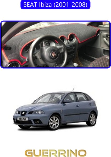Seat Ibiza (2001-2008)TORPİDO Koruma Halısı Mavi Kenar
