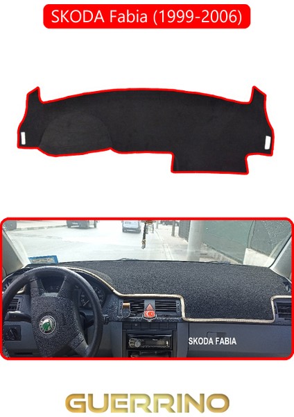 Skoda Fabia (1999-2006)TORPİDO Koruma Halısı Kırmızı Kenar