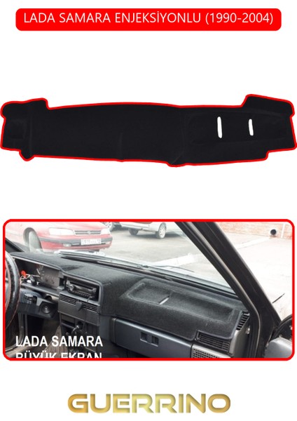 Lada Samara Enjeksiyonlu 1990-2004TORPİDO Koruma Halısı Kırmızı Kenar