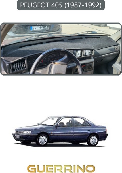 Peugeot 405 (1987-1992) ;torpido Koruma Halısı Gri Kenar