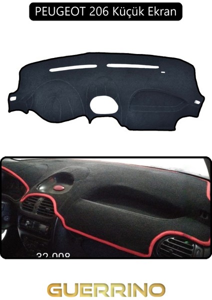 Peugeot 206 Küçük Ekrantorpido Koruma Halısı Siyah Kenar