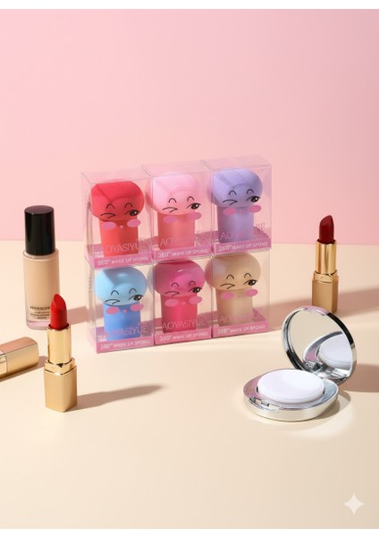 Mantar Uçlu Makyaj Süngeri - 360 Derece