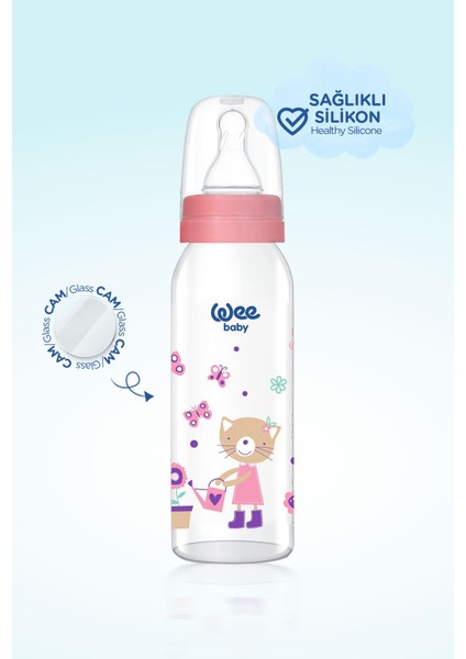 Şeffaf Cam Biberon 250 Ml, Şık ve Kullanışlı Bebek Besleme Ürünü modelleri