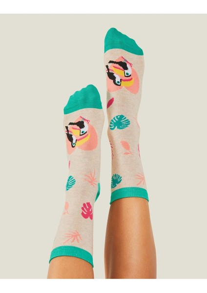 Toucans In Love Sock Pastel Multi modelleri