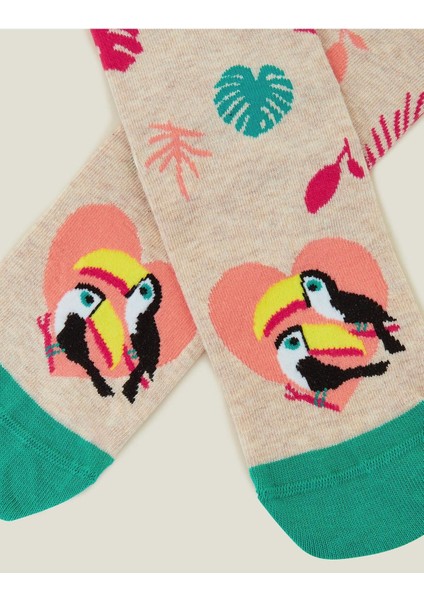Toucans In Love Sock Pastel Multi fırsatları