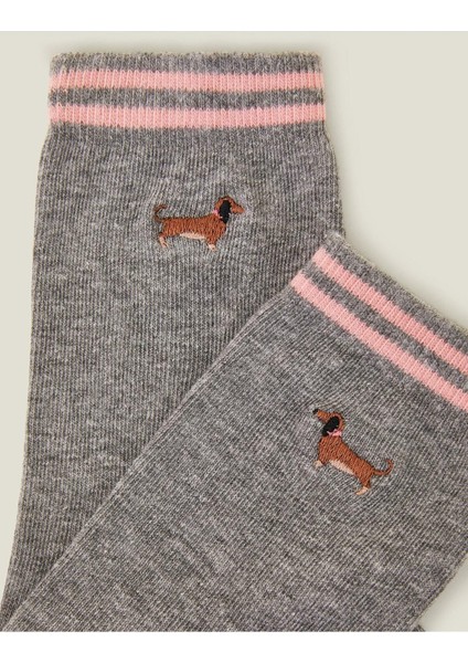 Sausage Emb Dog Sock Grey fiyatları