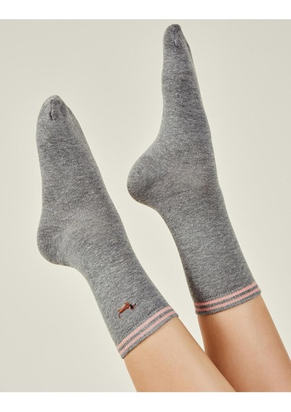 Sausage Emb Dog Sock Grey modelleri