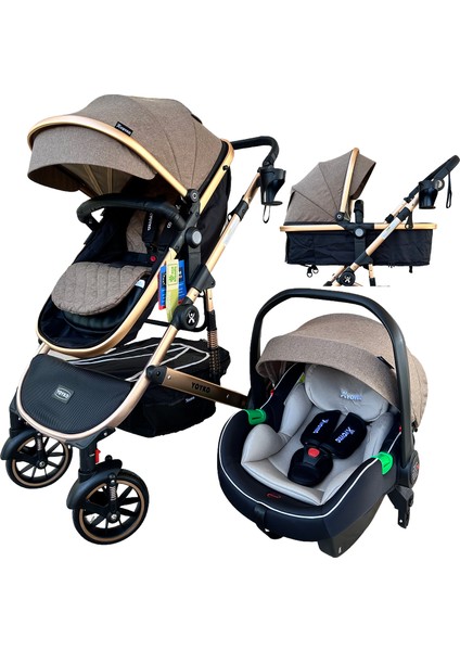 Ultimate Travel Sistem Bebek Arabası 3 In 1 Coffee Rose
