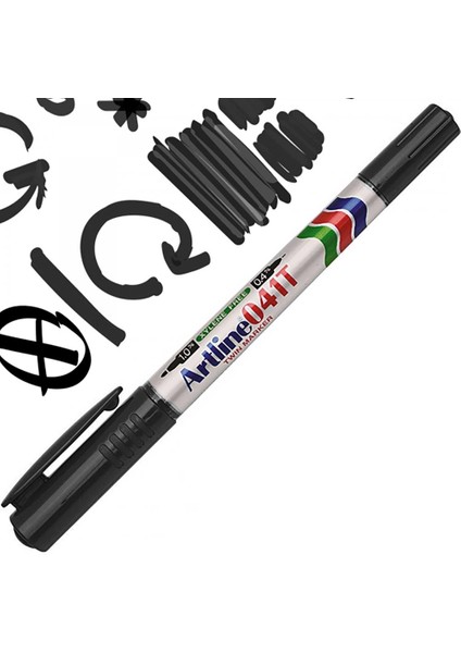 041 Çift Uçlu Permanent Siyah