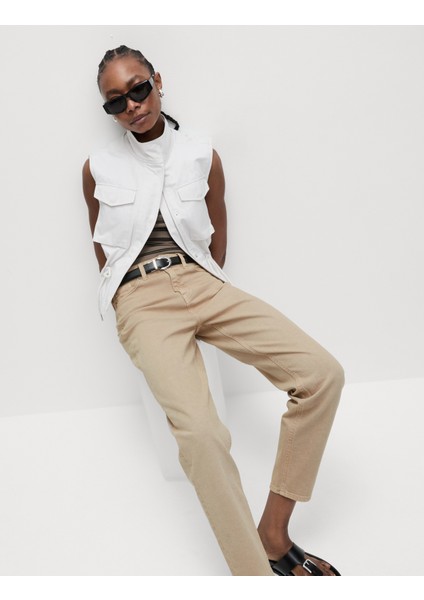 Yüksek Bel Mom Jean Pantolon