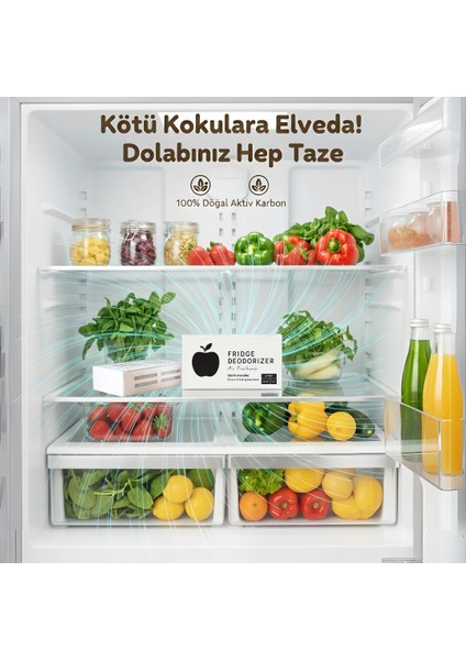 Doğal Aktif Karbon Buzdolabı Kokusu Giderici ve Hava Tazeleyici 75 gr