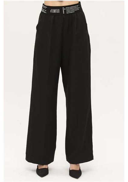 Kanvas Siyah Kadın Pantolon 71153 modelleri