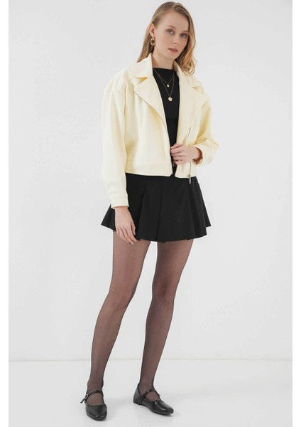 Kısa Kaşe Krem Kadın Ceket 0717 fiyatları
