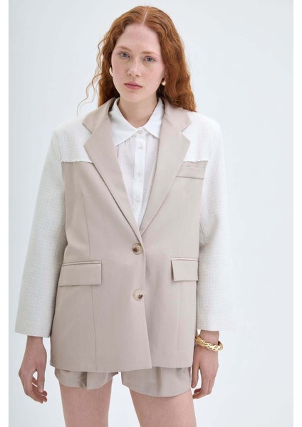 Bej Kadın Blazer Ceket CKT00010