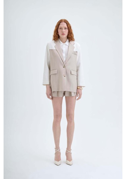 Bej Kadın Blazer Ceket CKT00010 fırsatları