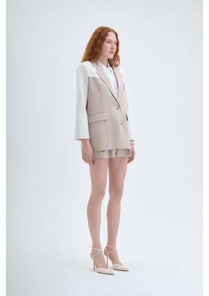 Bej Kadın Blazer Ceket CKT00010 indirimleri