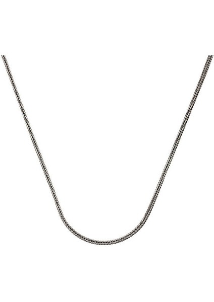 Tilki Kuyruğu 2mm Zincir 925 Ayar Gümüş Erkek Kolye