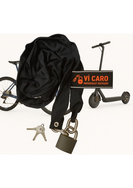 6 mm Kalınlık 1,20 Metre Uzunluk Bisiklet Kilidi E Scooter Kilidi Motor Kilidi Motorsiklet Kilidi