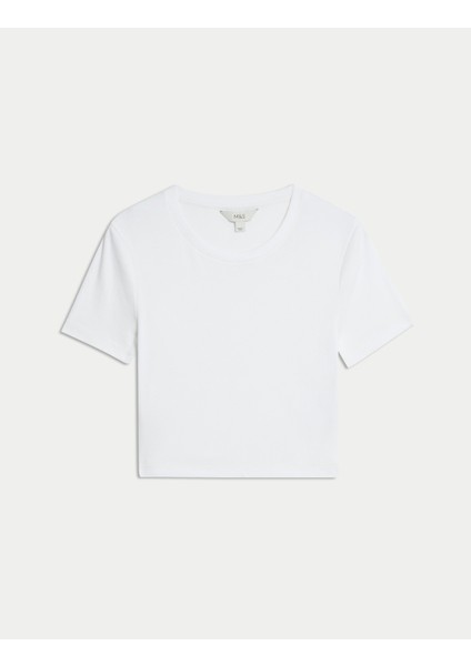 %100 Pamuklu Slim Fit Kısa Kollu Tişört