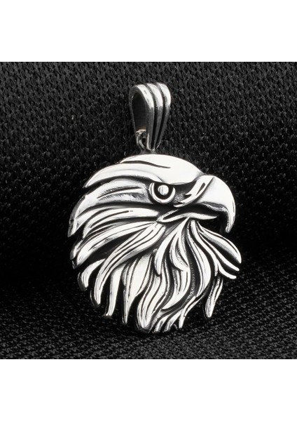 Kartal Tasarımlı 925 Ayar Gümüş Erkek Kolye Ucu