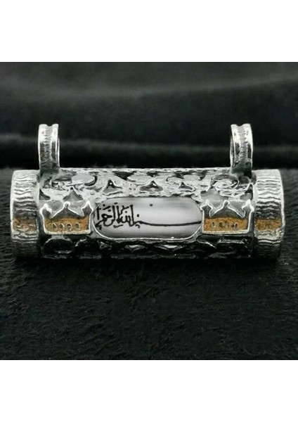 Dualı Cevşeni Kalın Zincir 925 Ayar Gümüş Erkek Kolye Ucu